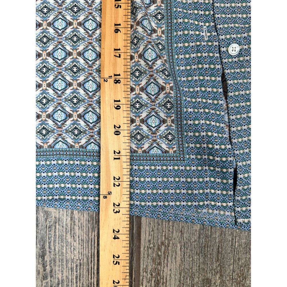 Max Studio Blue Patterned Blouse - Picture 7 of 10